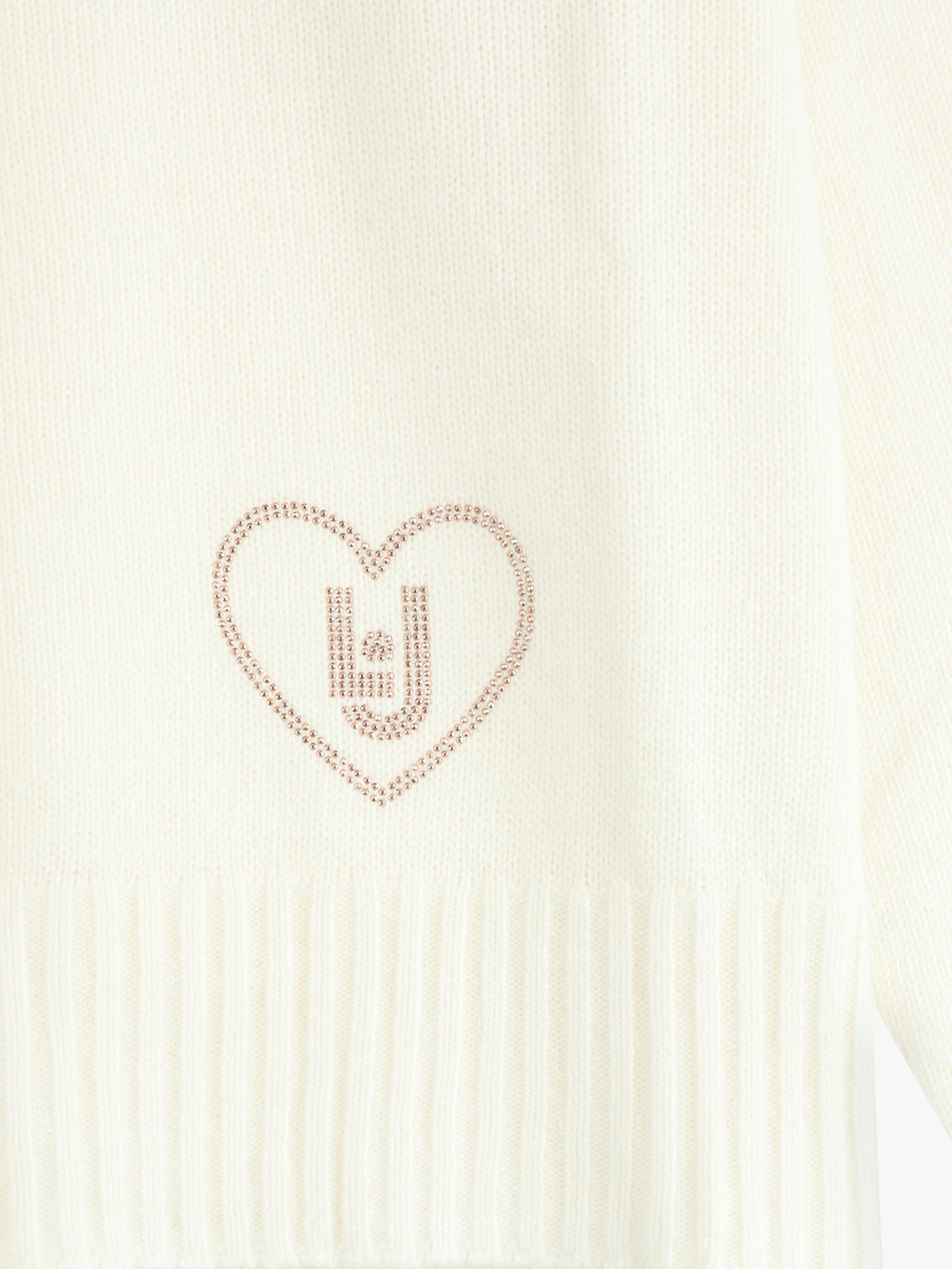 Camisola de Lã com Coração em Strass
