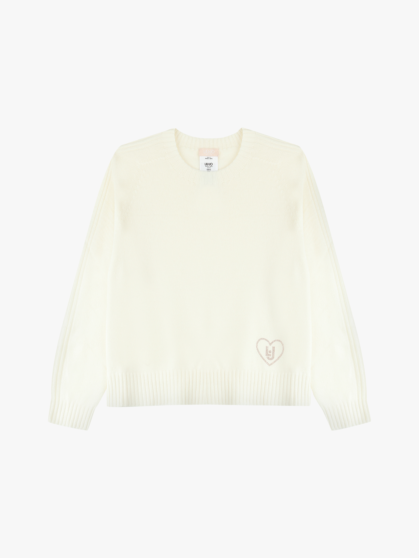 Camisola de Lã com Coração em Strass