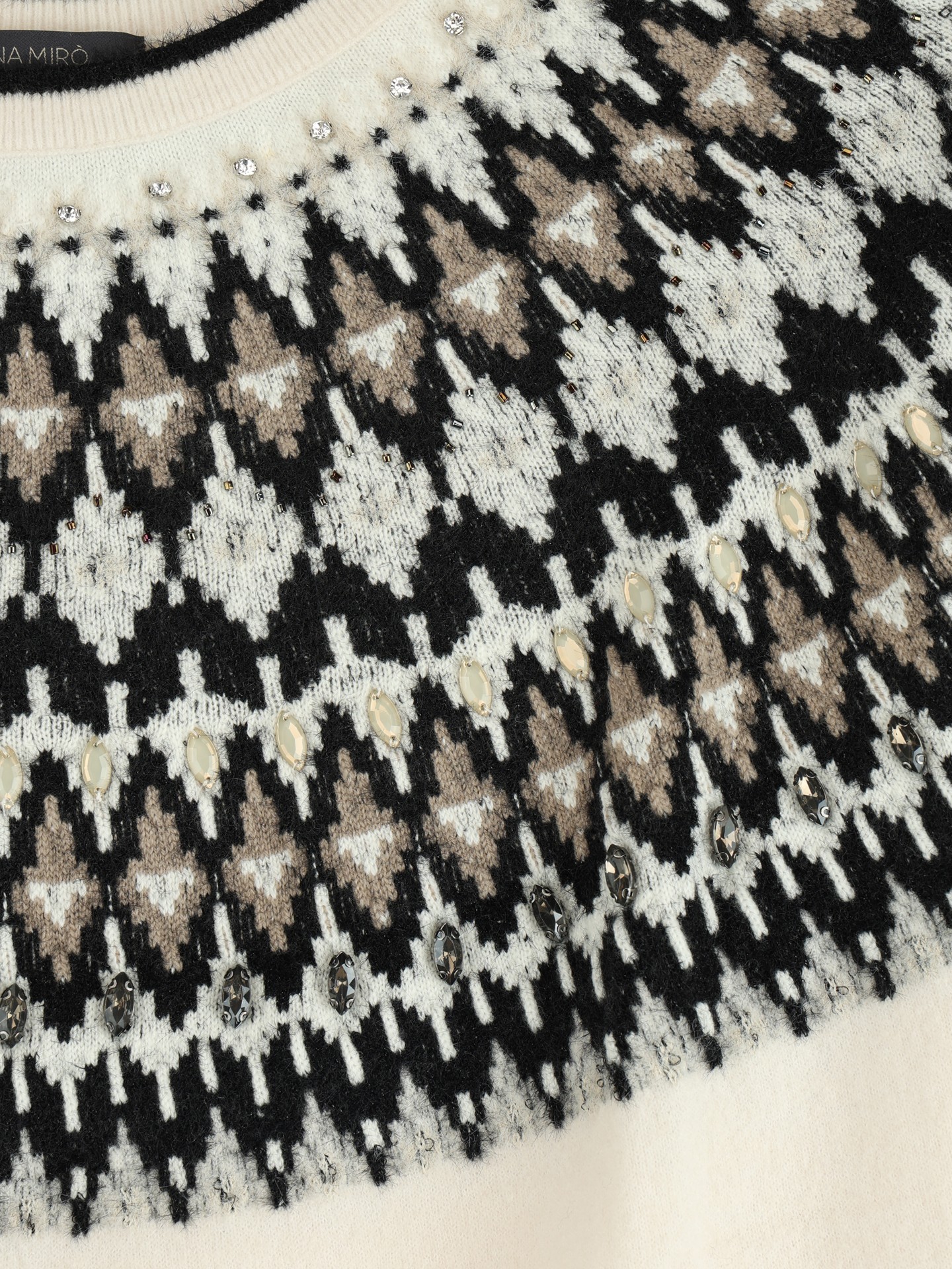 Camisola de Malha com Padrão Jacquard