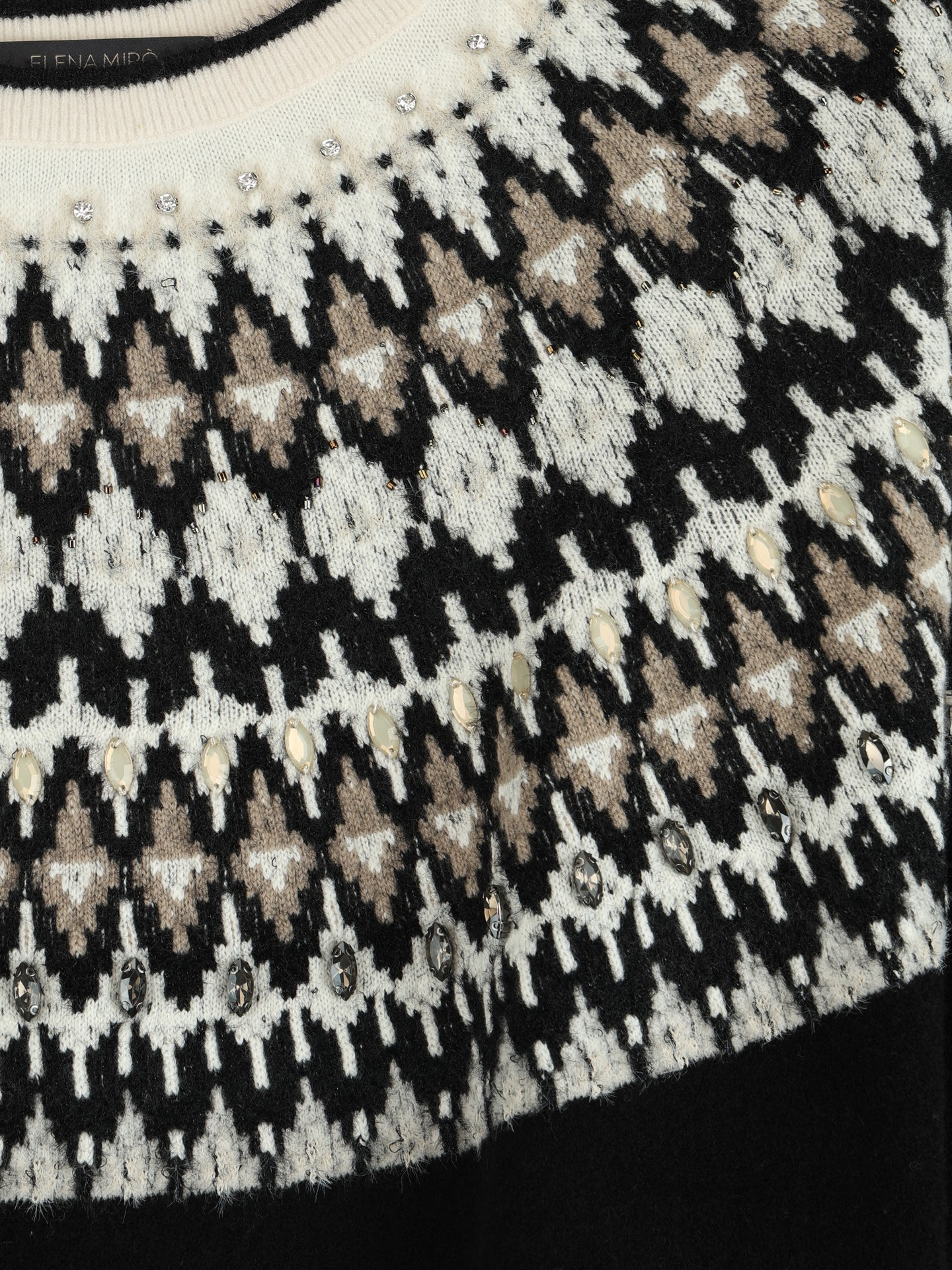 Camisola de Malha com Padrão Jacquard