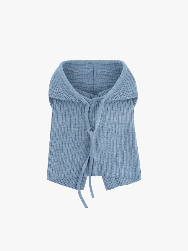 Balaclava em Malha Canelada com Cordão de Ajuste