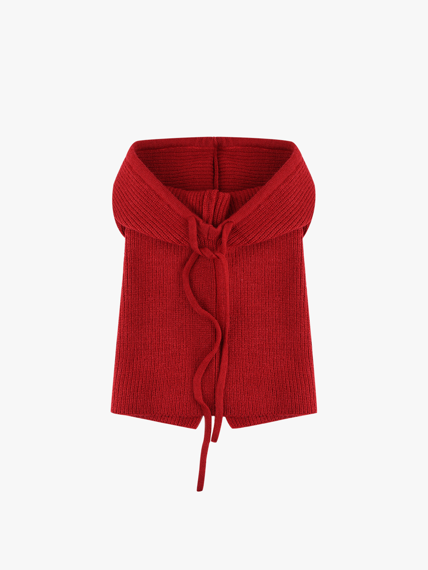 Balaclava em Malha Canelada com Cordo de Ajuste