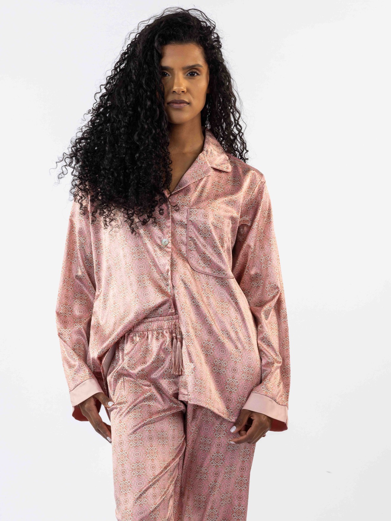 Pijama de Cetim Estampado