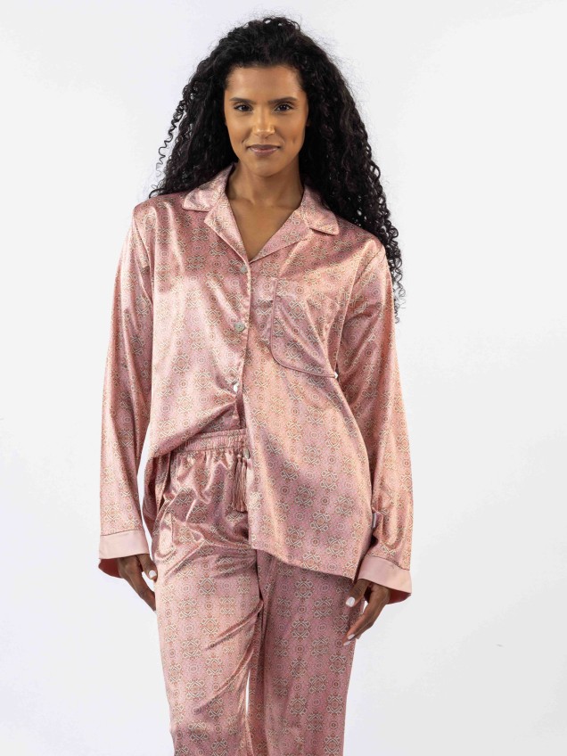 Pijama de Cetim Estampado