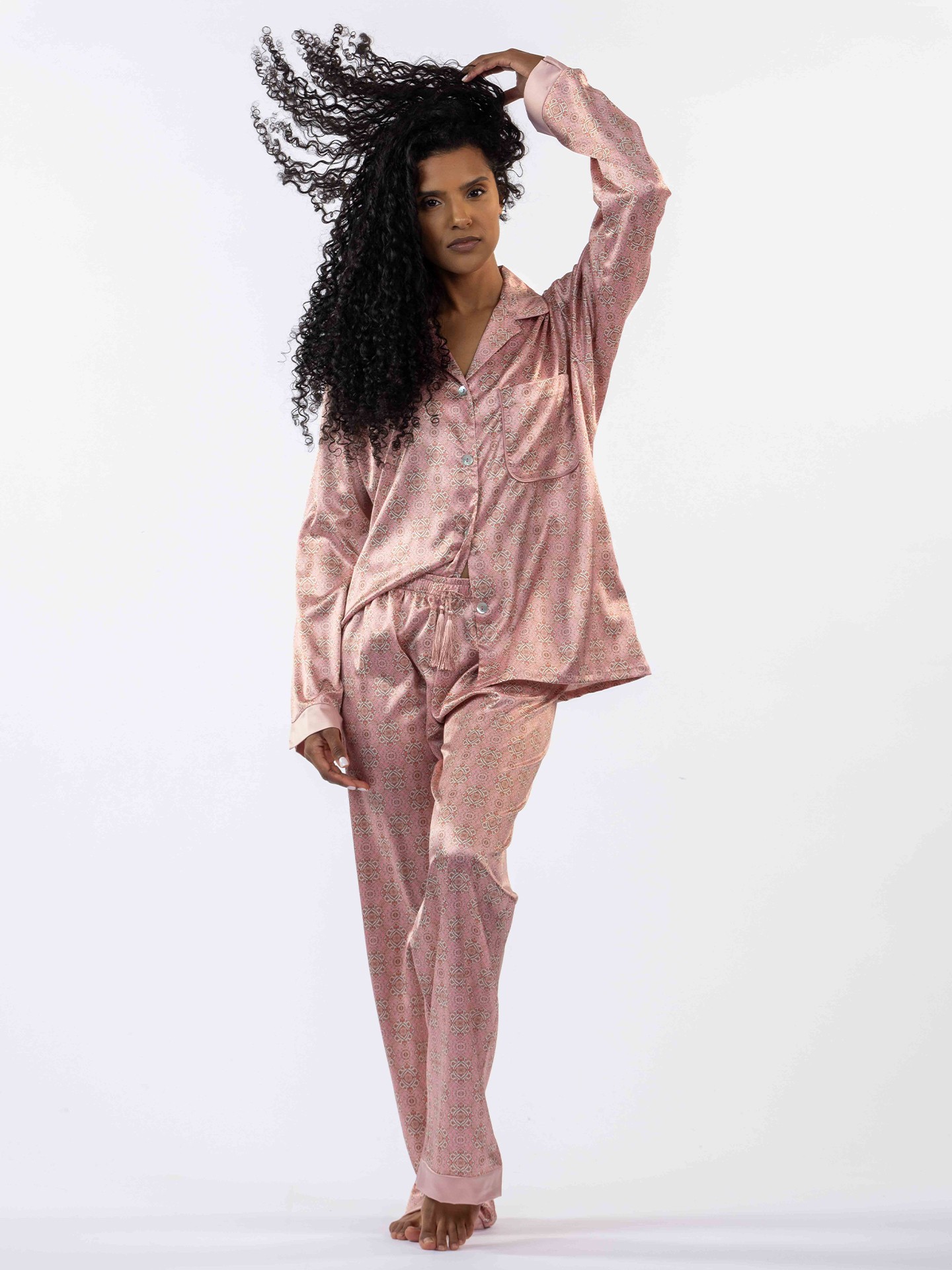 Pijama de Cetim Estampado