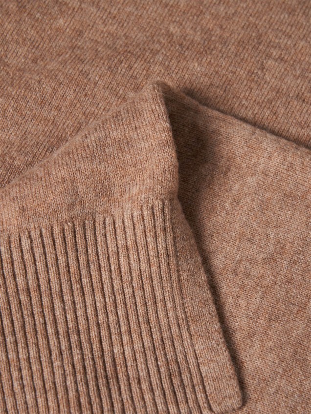 Camisola de Gola Alta em Lã