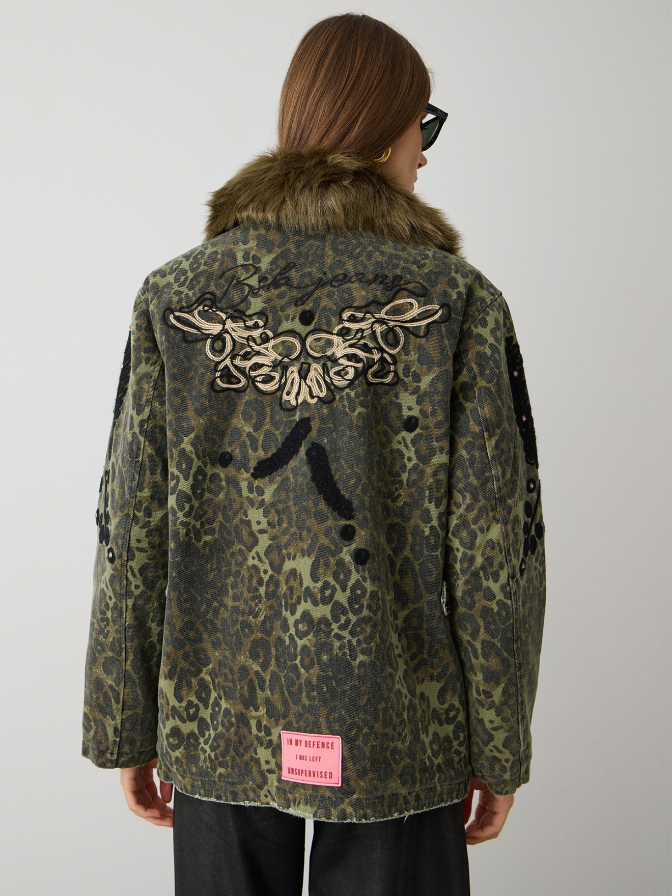 Casaco de Ganga com Estampado de Leopardo