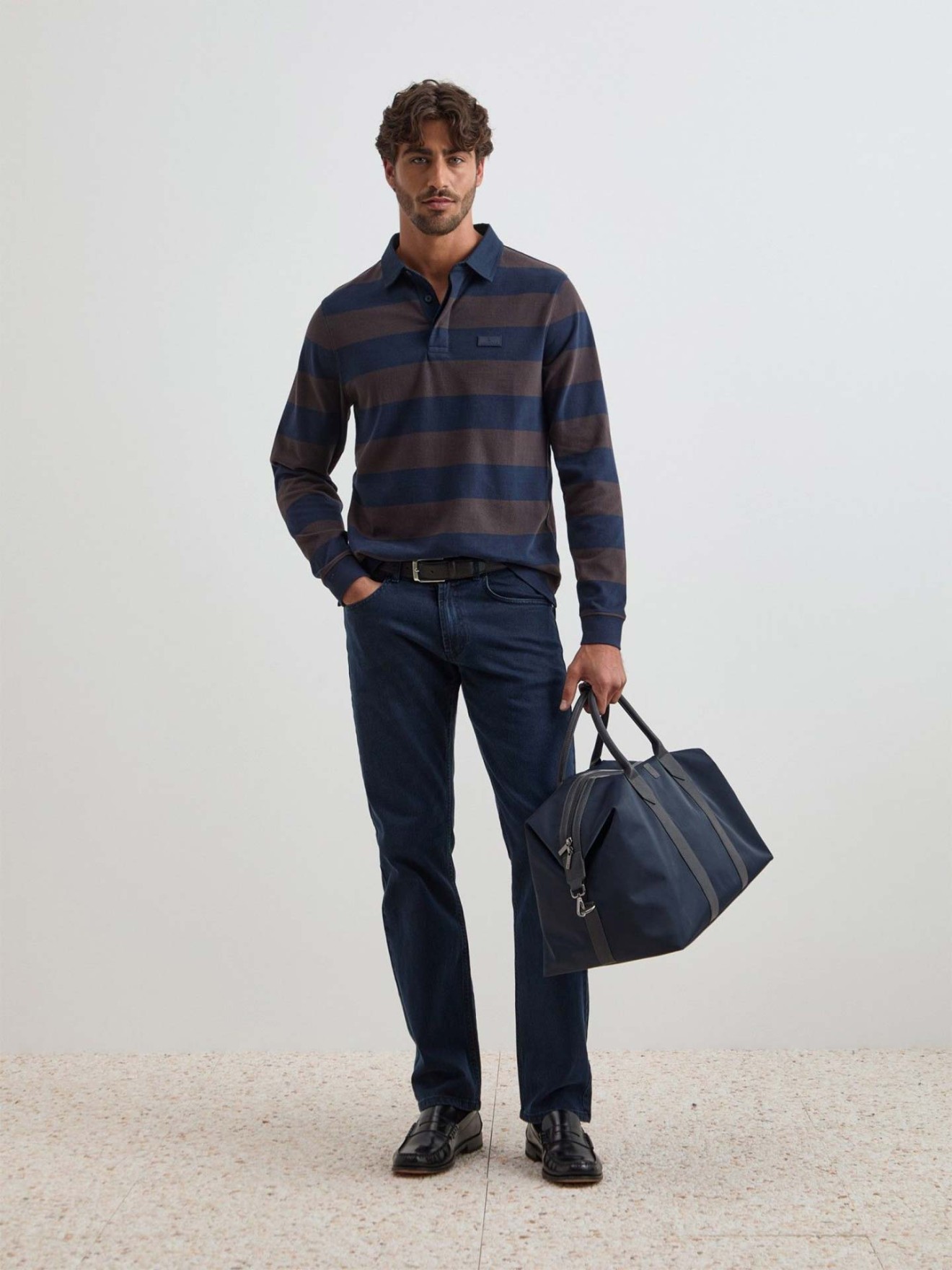 Polo de Manga Comprida s Riscas