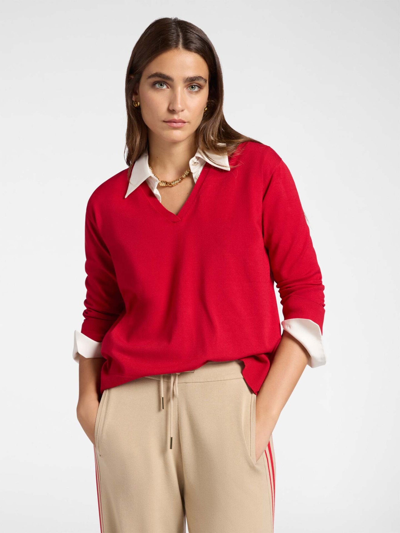 Camisola de Malha com Decote em V