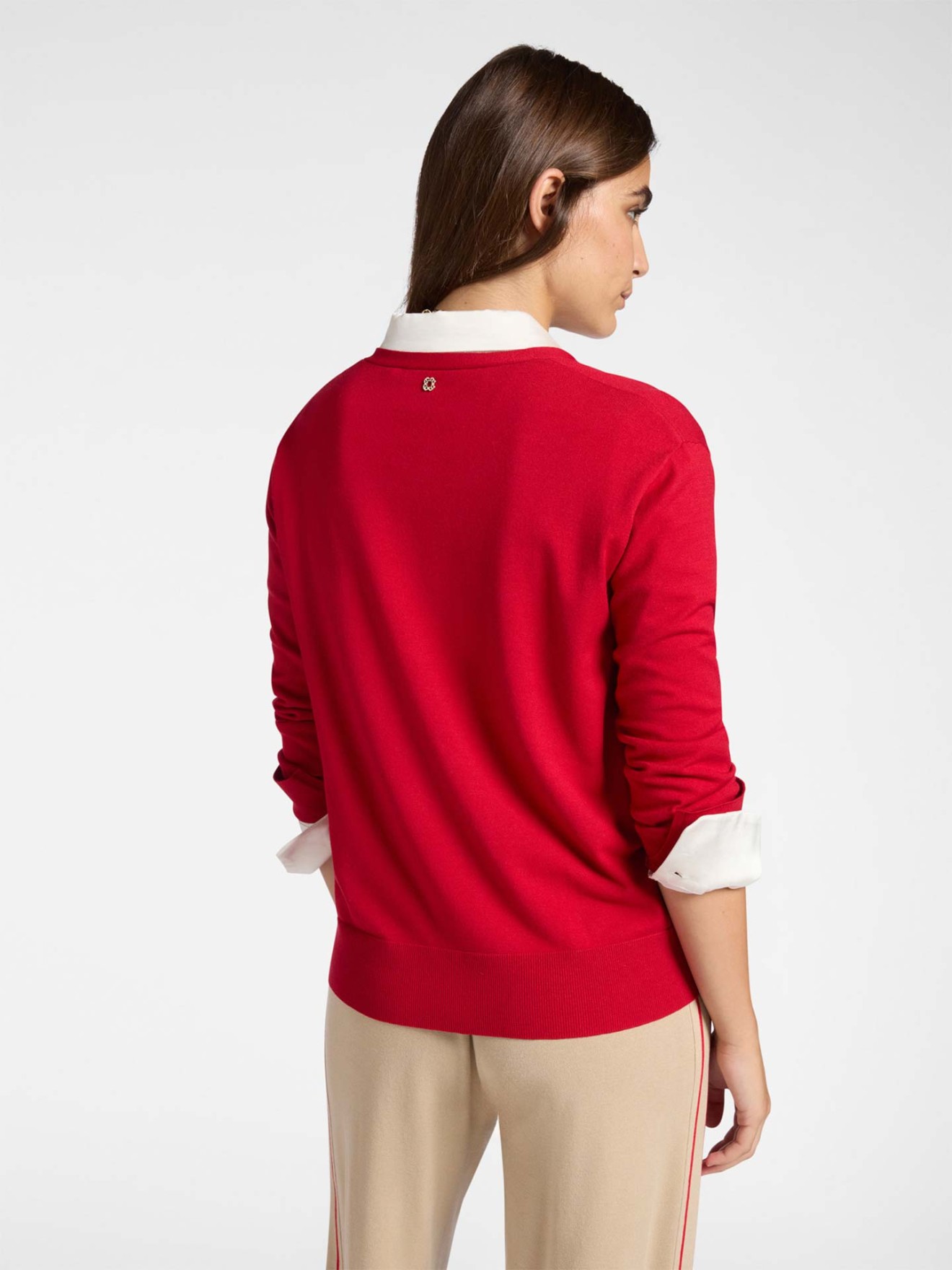 Camisola de Malha com Decote em V