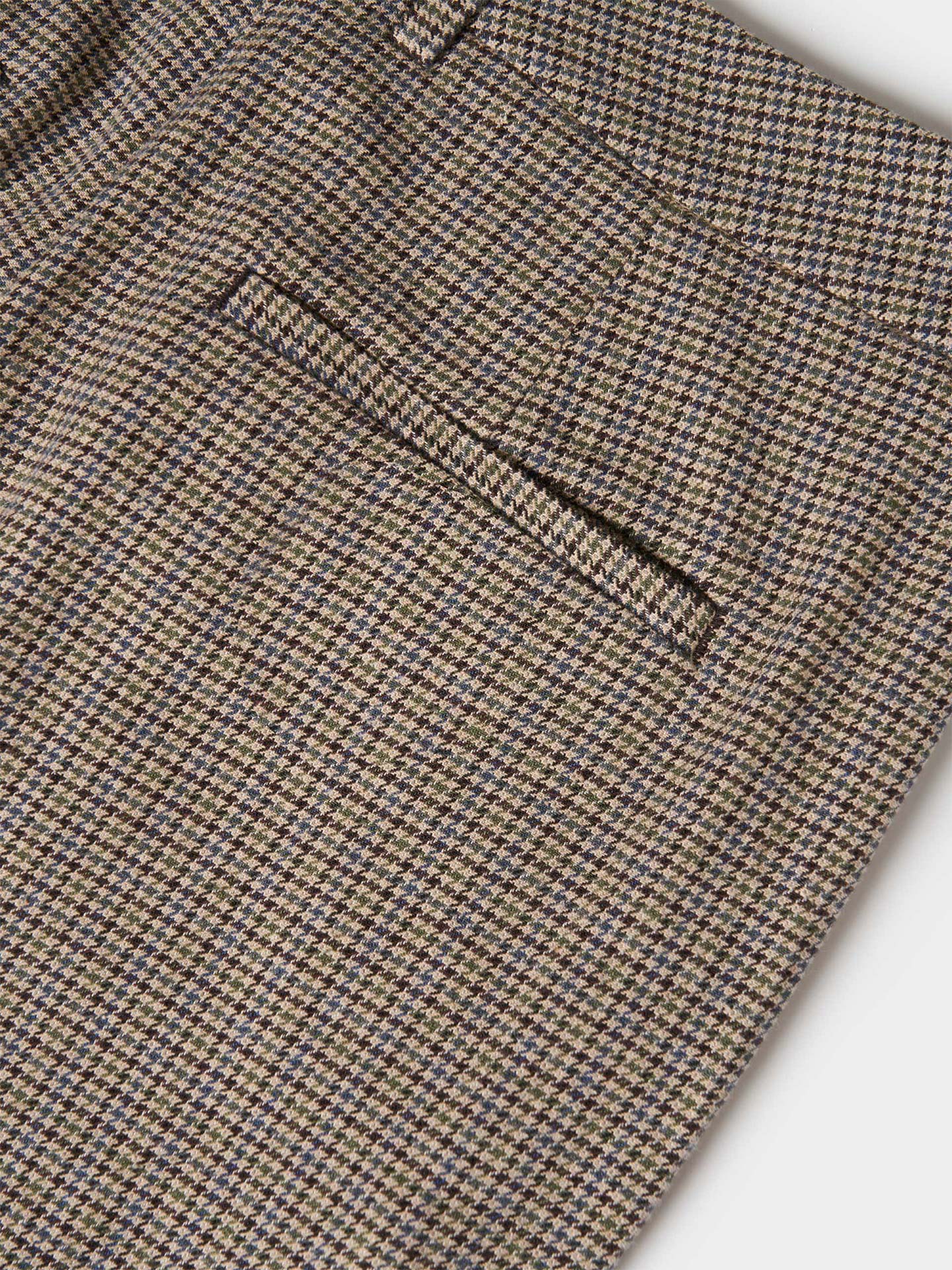 Calças Chino com Padrão Pied de Poule