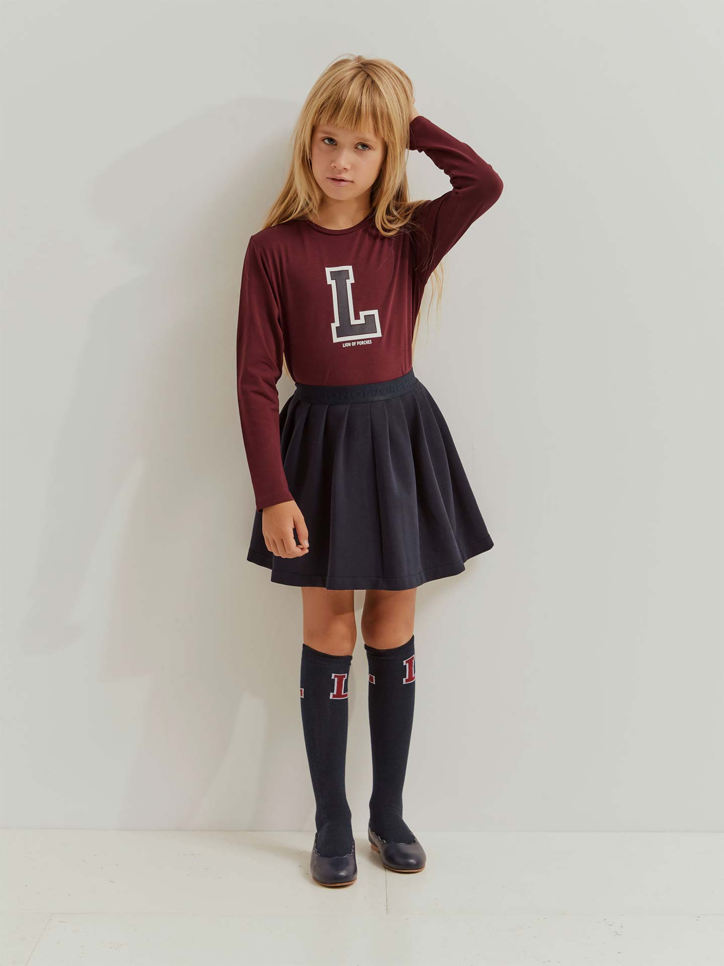 Saia de Pregas em Malha