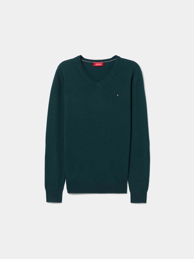 Pullover de Malha com Decote em V