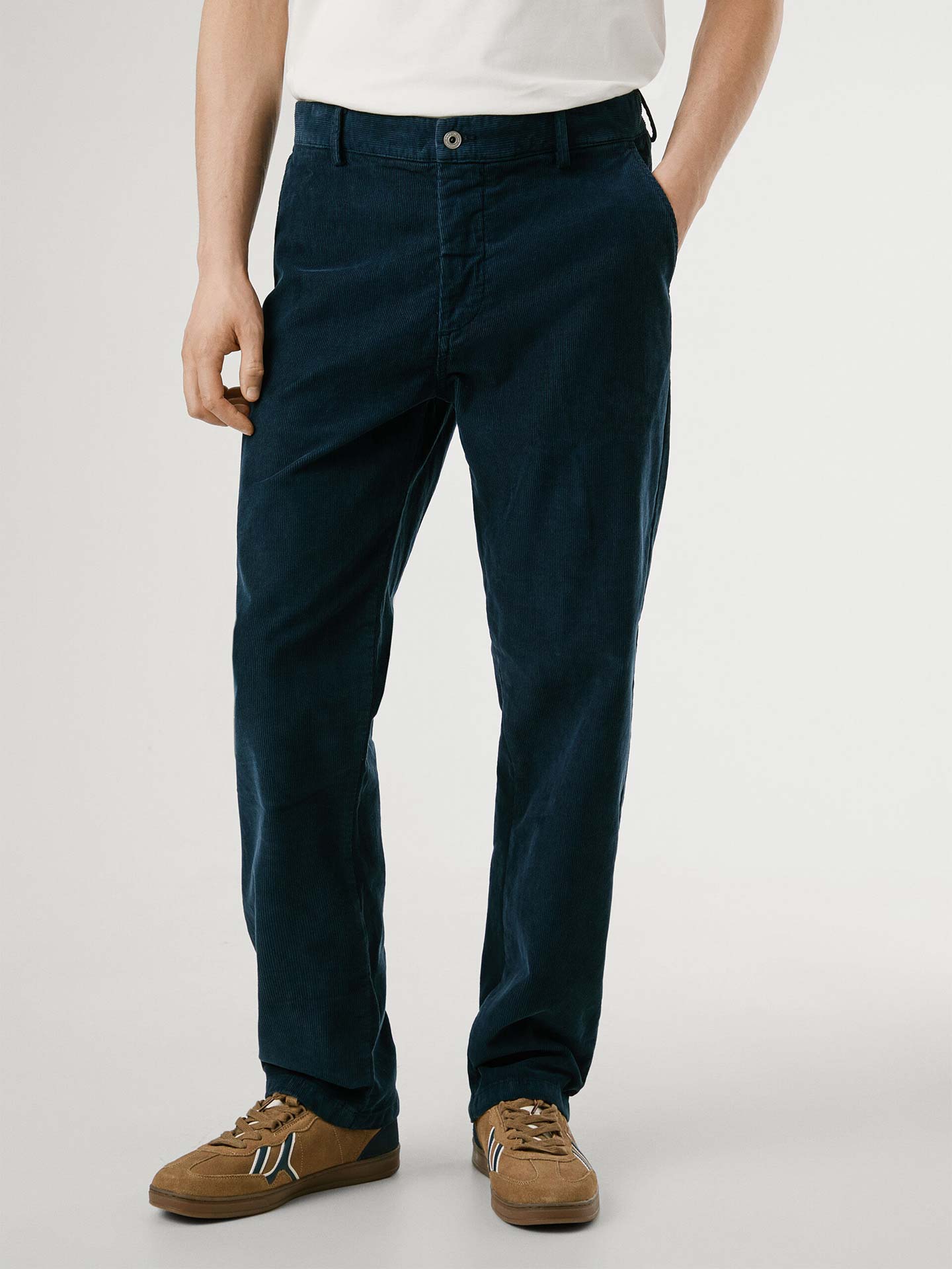 Calças Chino em Bombazine