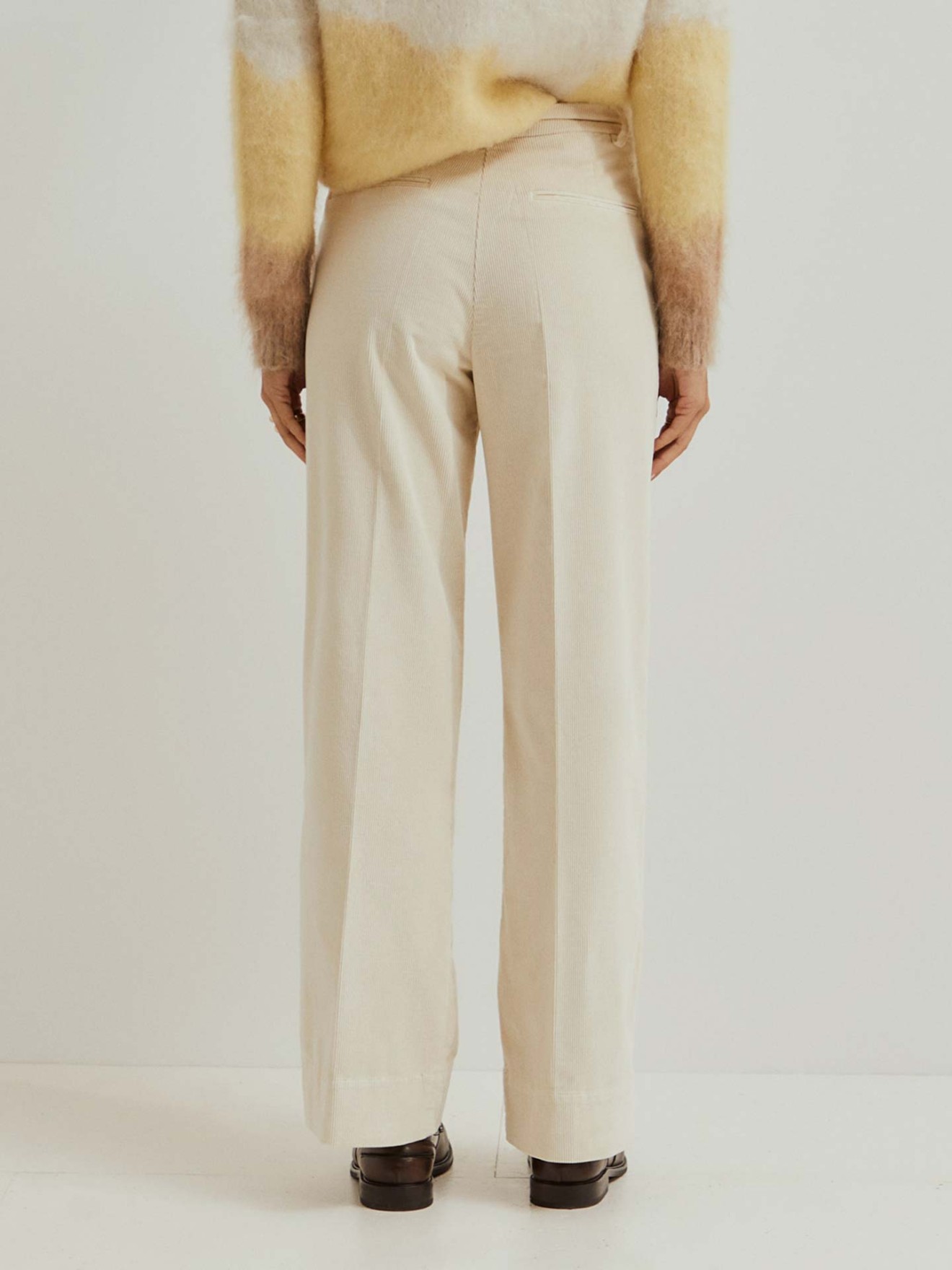 Calças de Bombazina Wide Leg