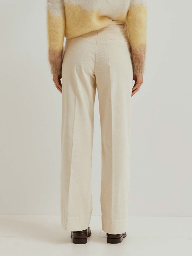 Calças de Bombazina Wide Leg