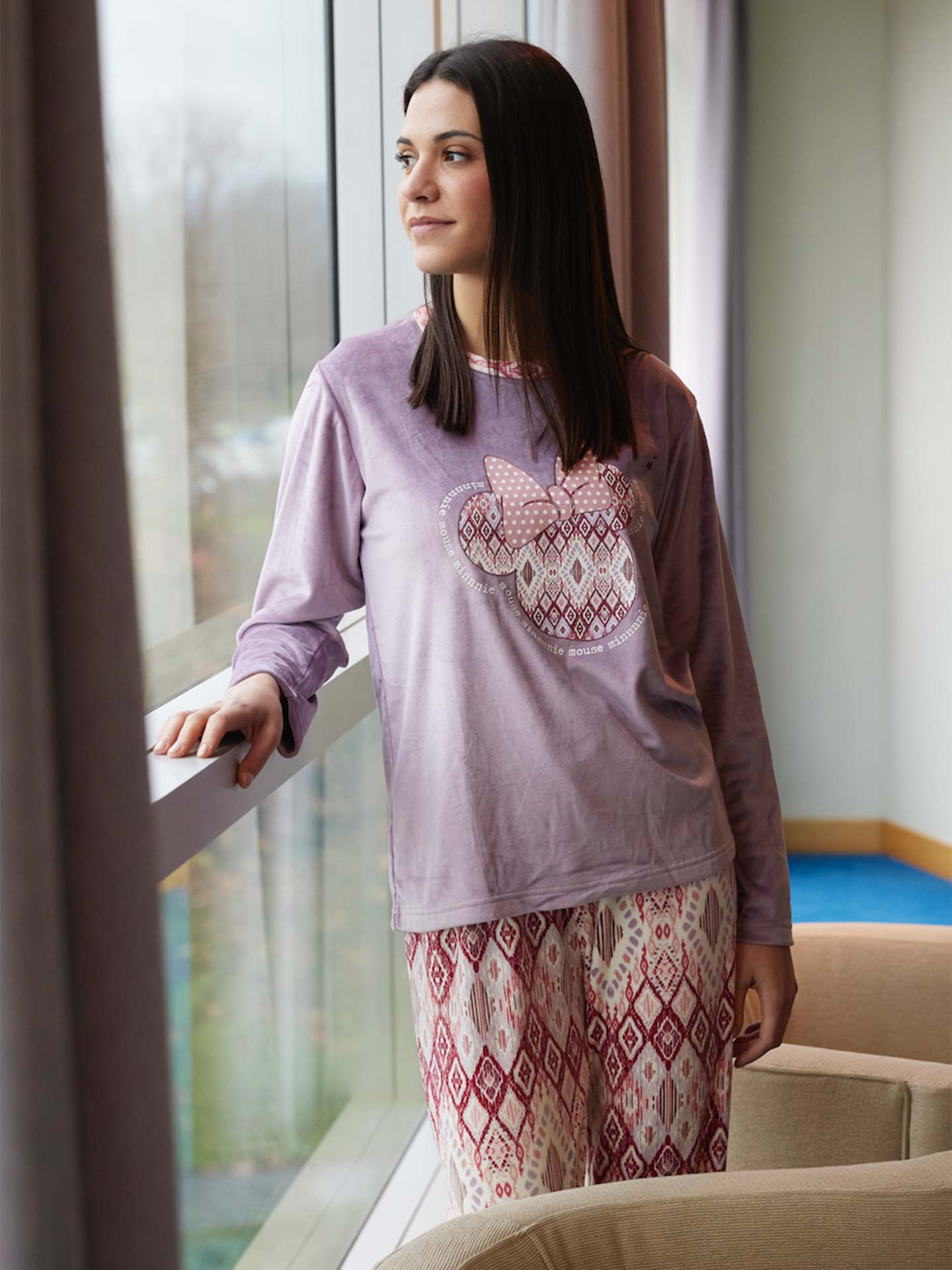 Pijama de Veludo Minnie Mouse