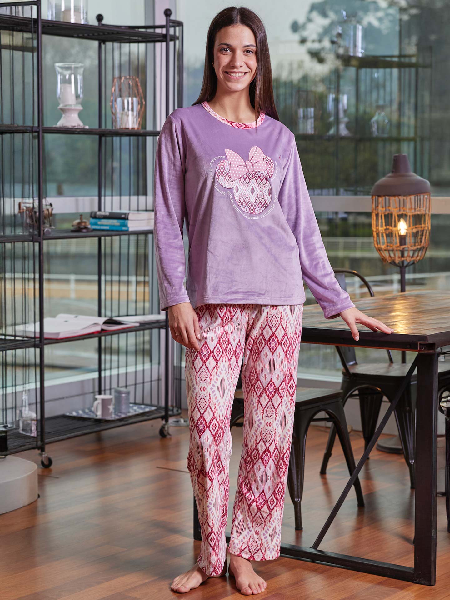 Pijama de Veludo Minnie Mouse