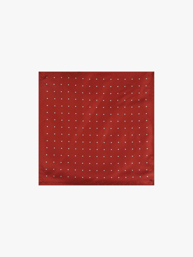 Leno Quadrado de Seda com Bolinhas
