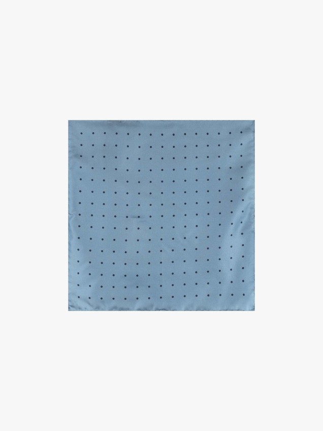 Leno Quadrado de Seda com Bolinhas