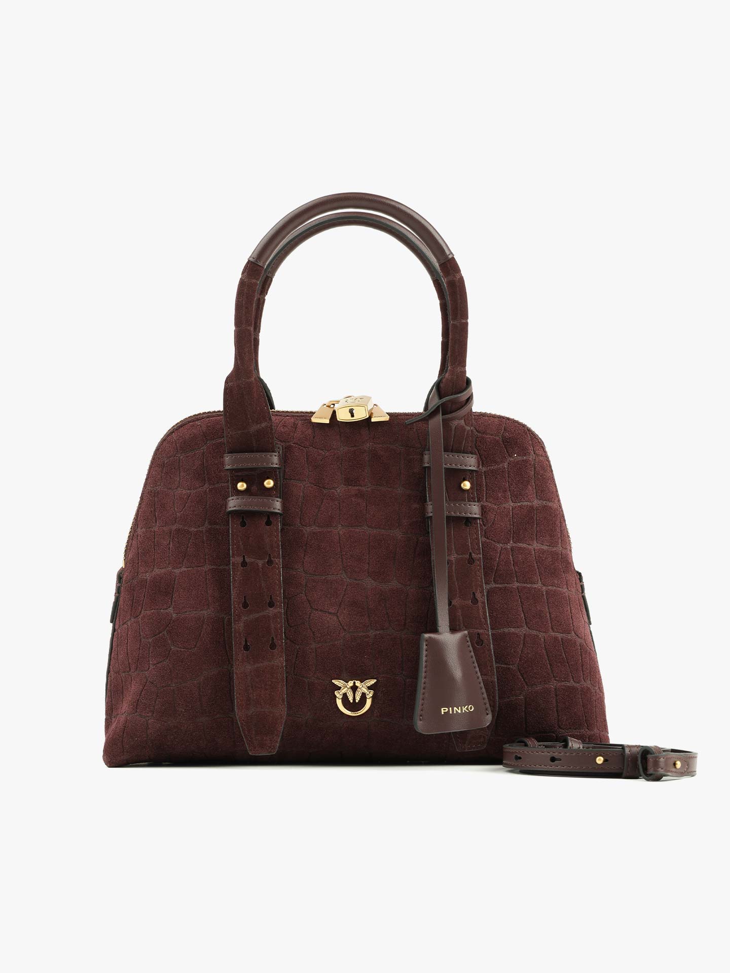 Mala Bowling Pequena com Padrão Crocodilo