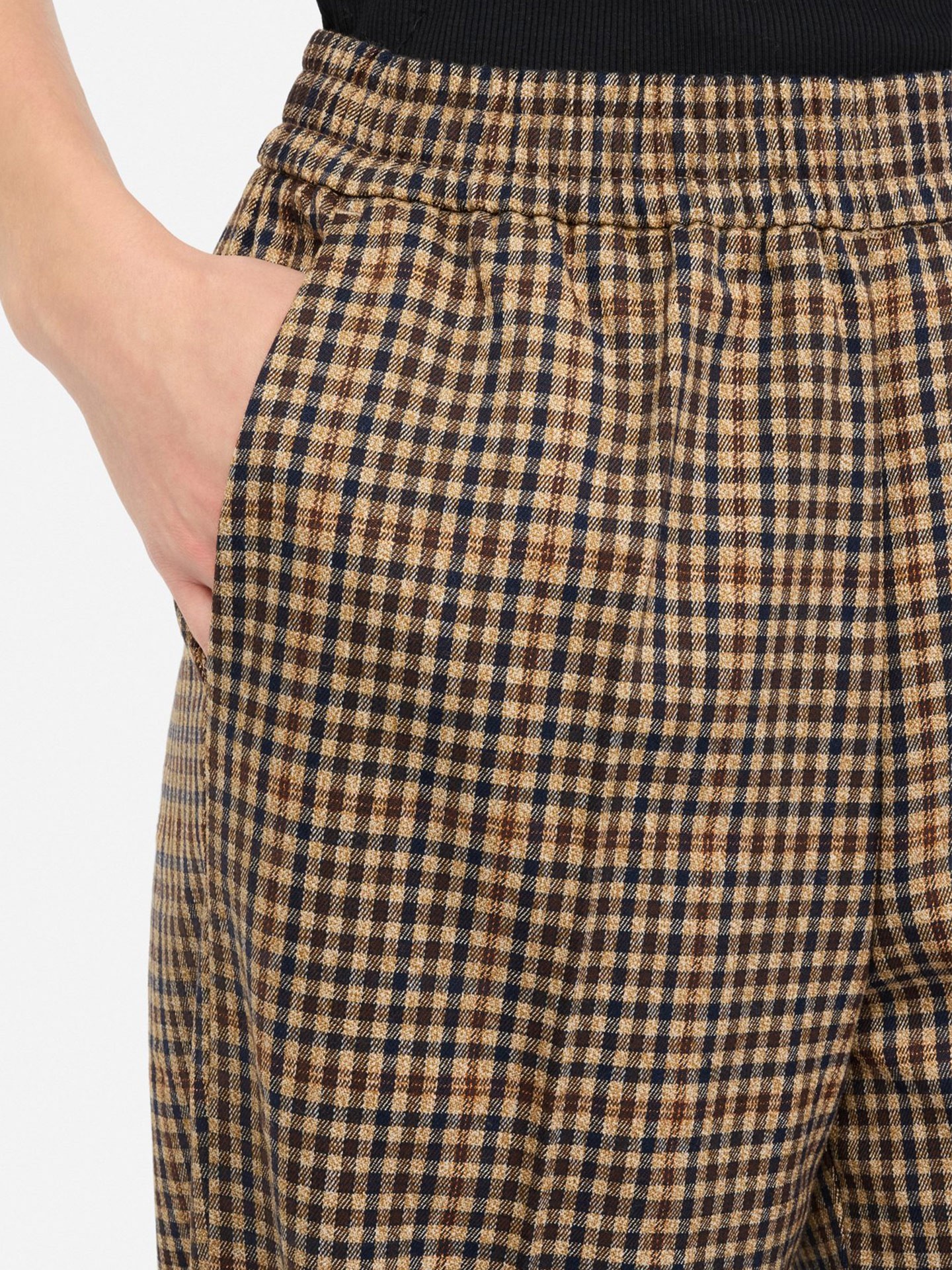 Calças Wide Leg Xadrez