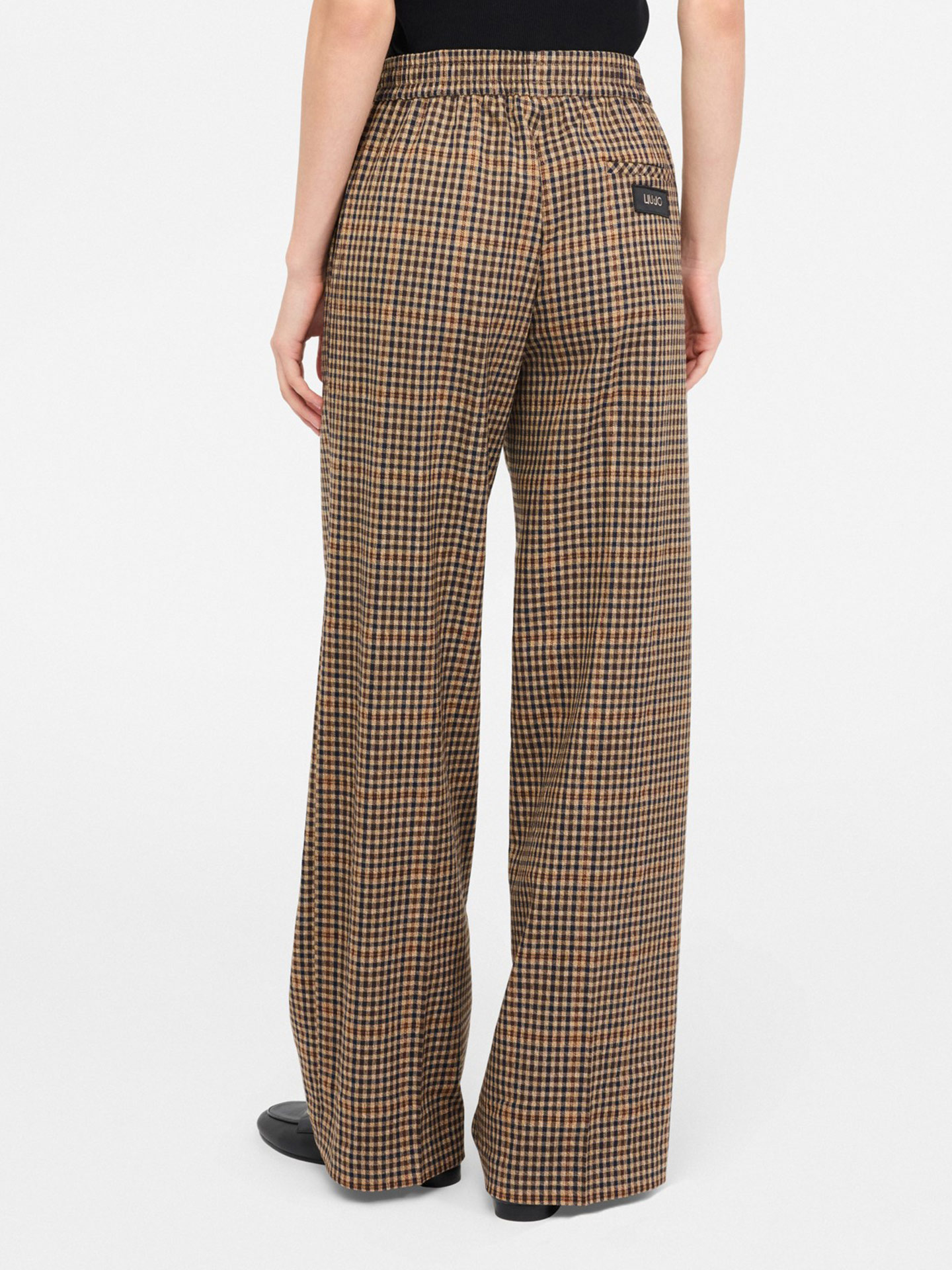 Calças Wide Leg Xadrez