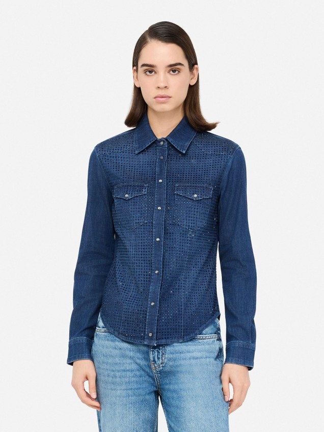 Camisa de Ganga com Strass