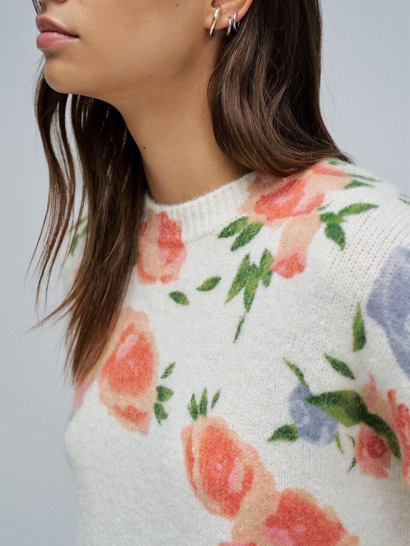 Camisola L com Estampado Floral