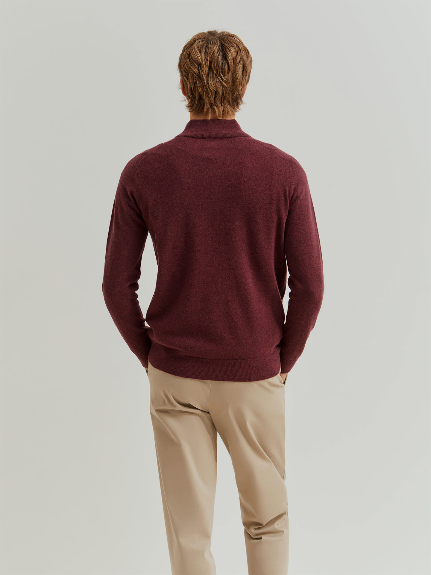 Camisola de Lã com Meio Fecho