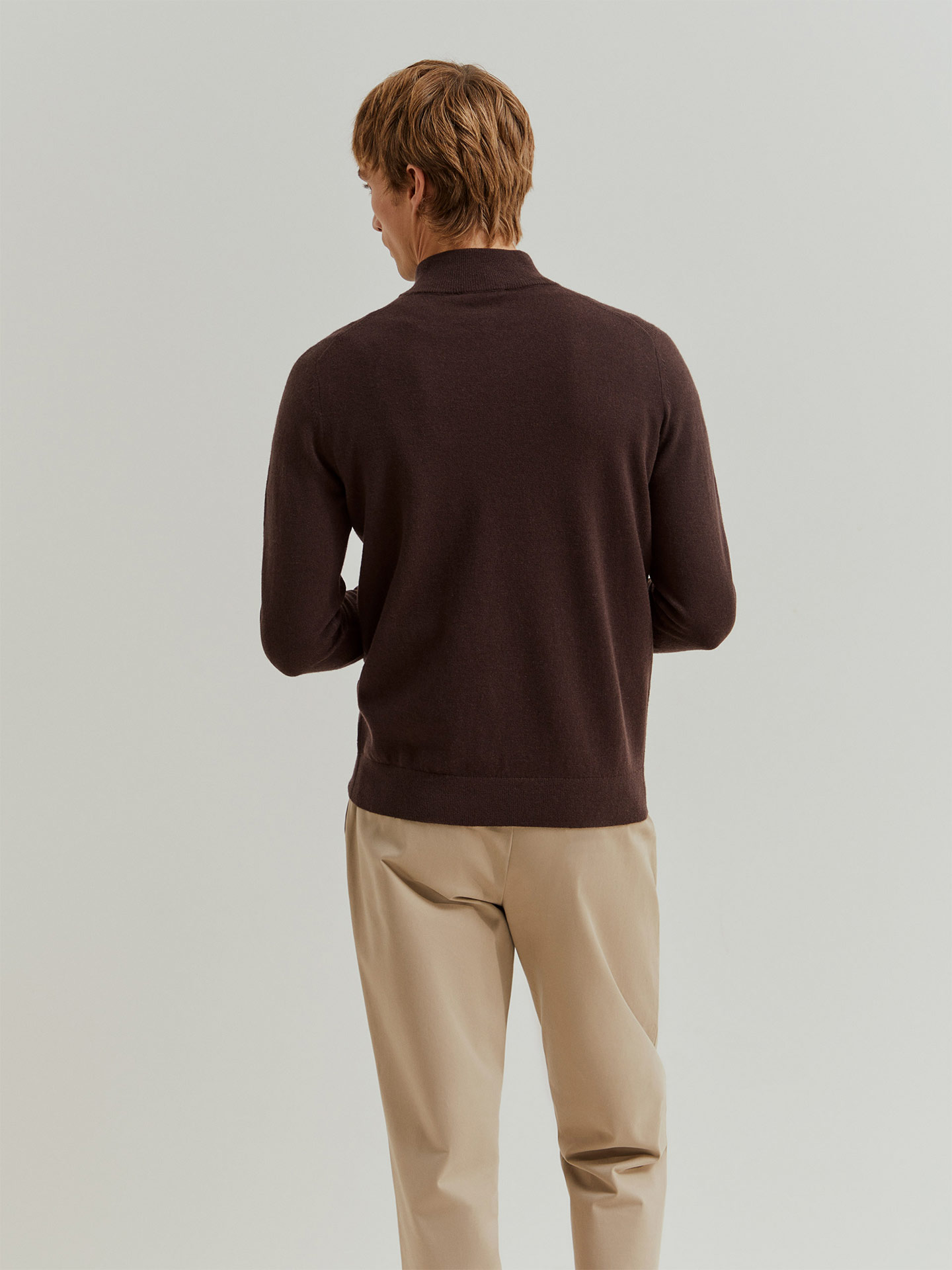 Camisola de Lã com Meio Fecho