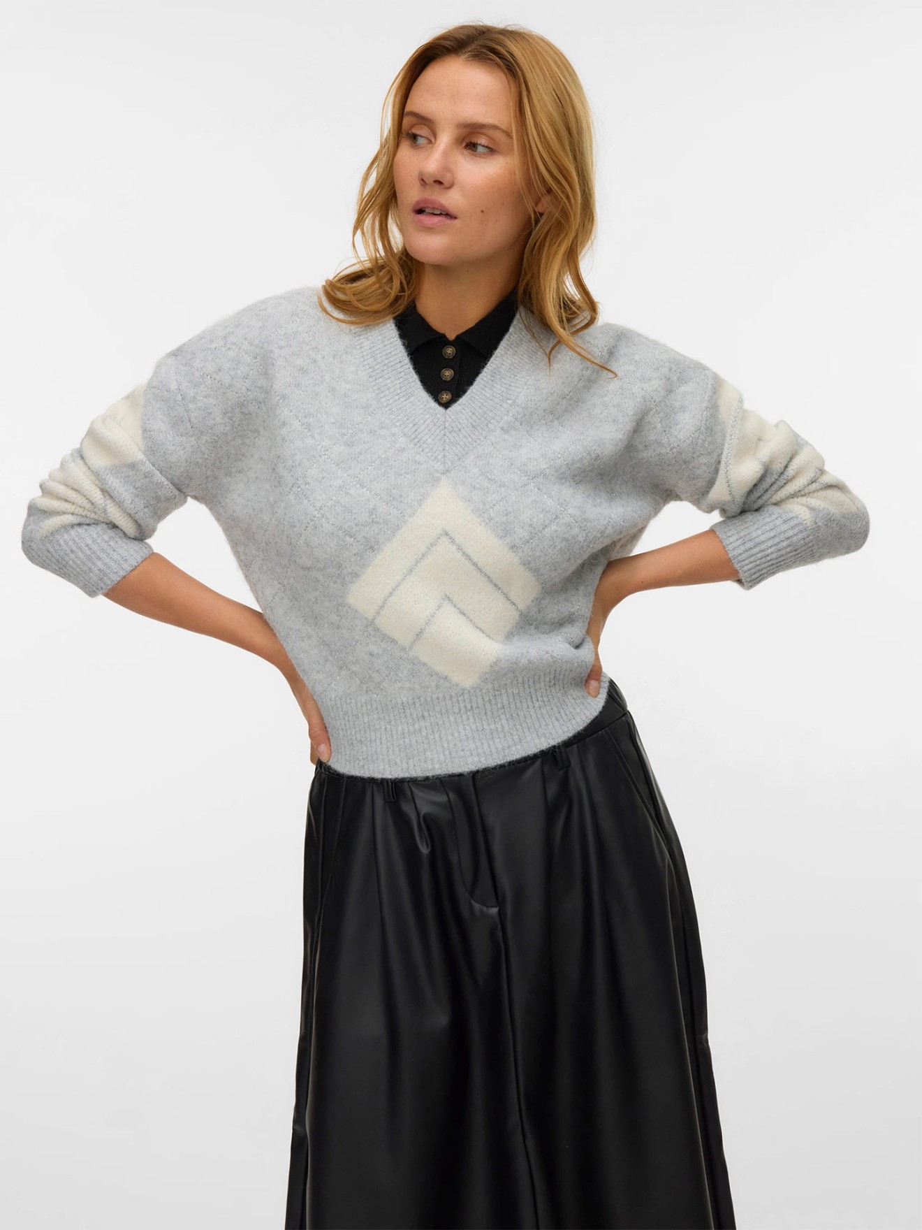 Camisola de Malha com Decote em V