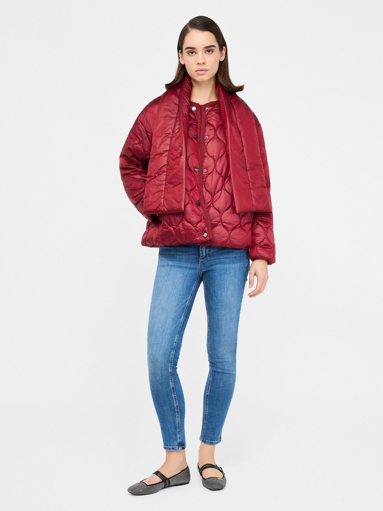 Bluso Acolchoado com Leno Combinado