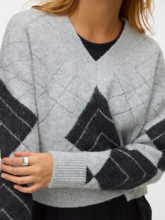 Camisola de Malha com Decote em V