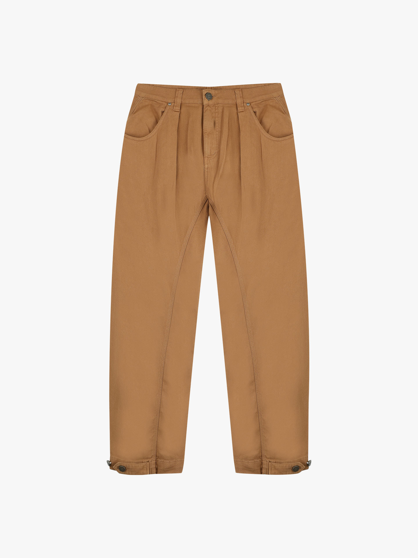 Calças com Pregas e Punhos Ajustáveis