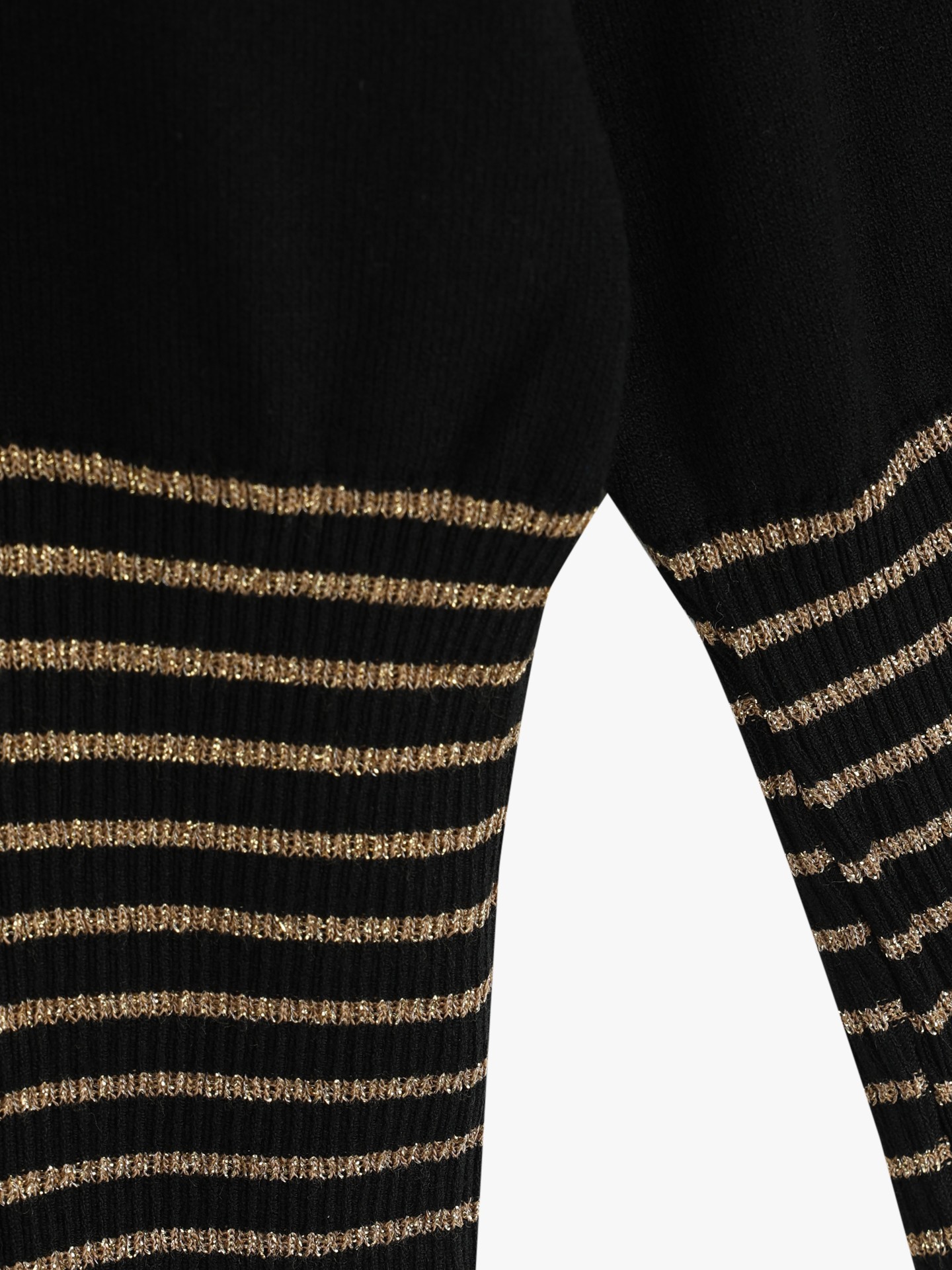 Camisola de Malha com Riscas Metalizadas