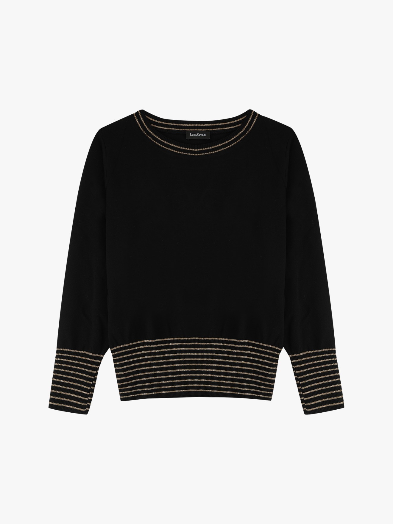 Camisola de Malha com Riscas Metalizadas