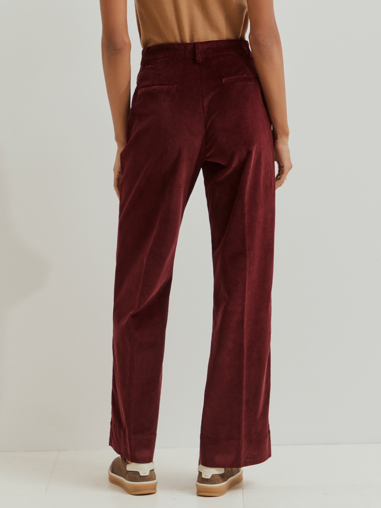 Calças de Bombazina Wide Leg