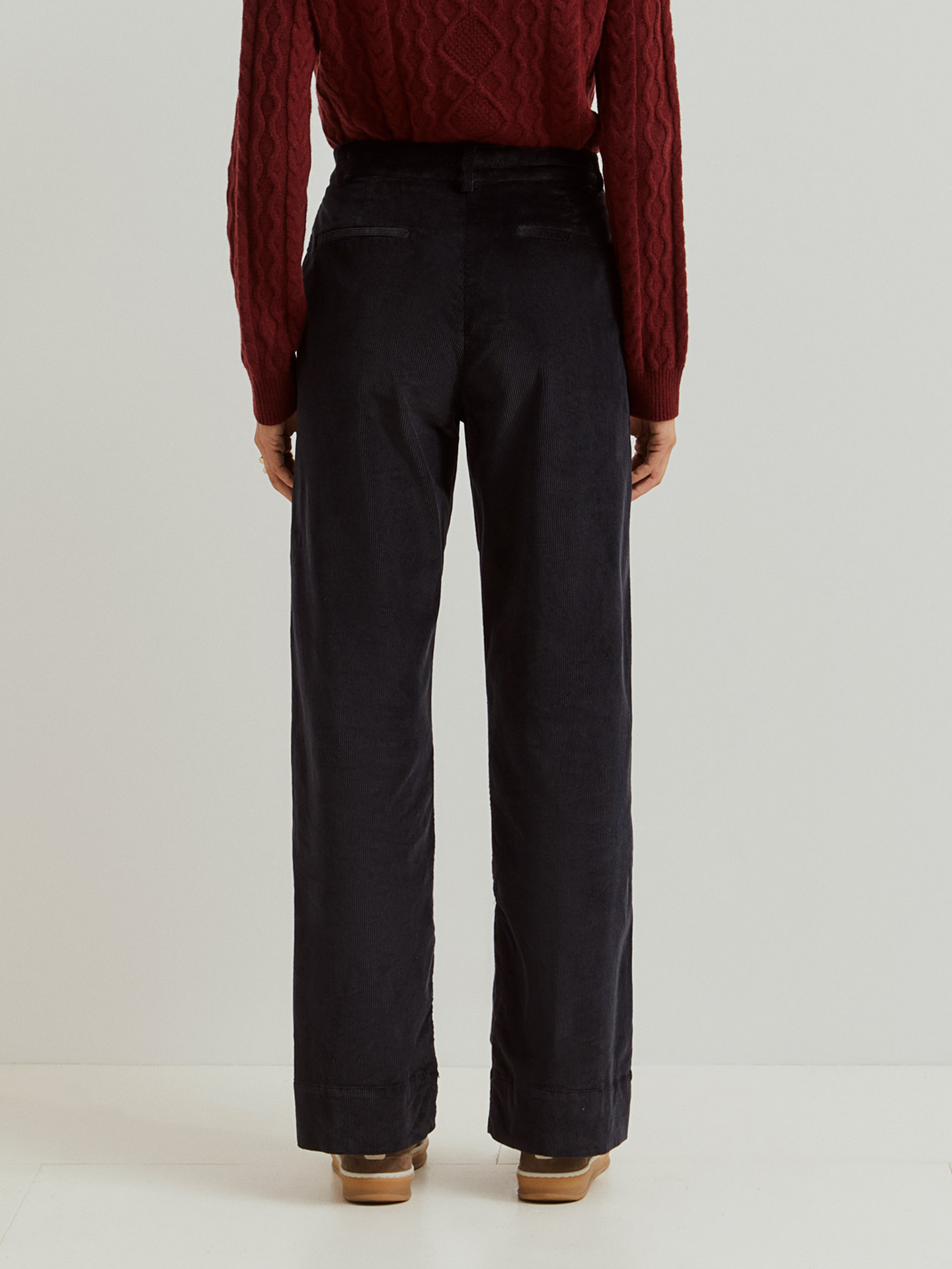 Calças de Bombazina Wide Leg