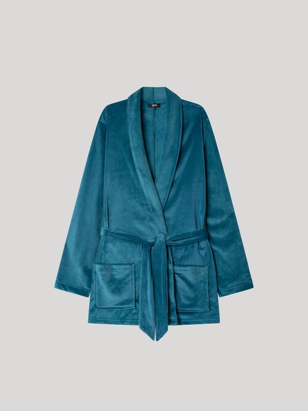 Roupão Curto em Malha Polar