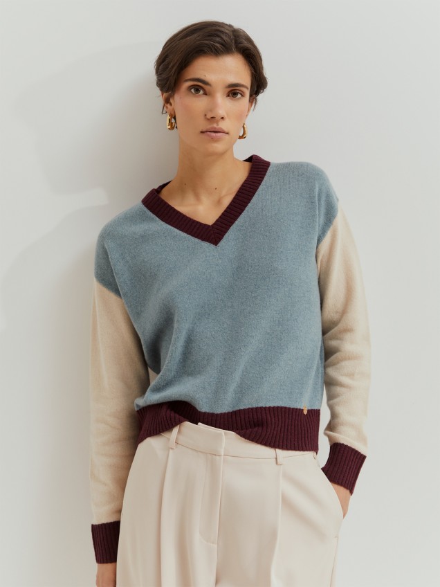 Camisola de Malha Tricolor