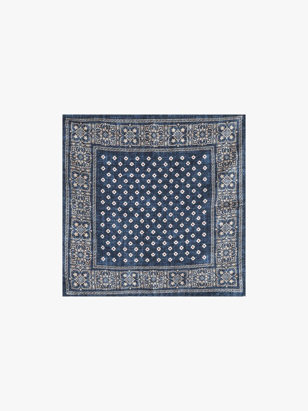 Lenço de Bolso em Seda com Padrão