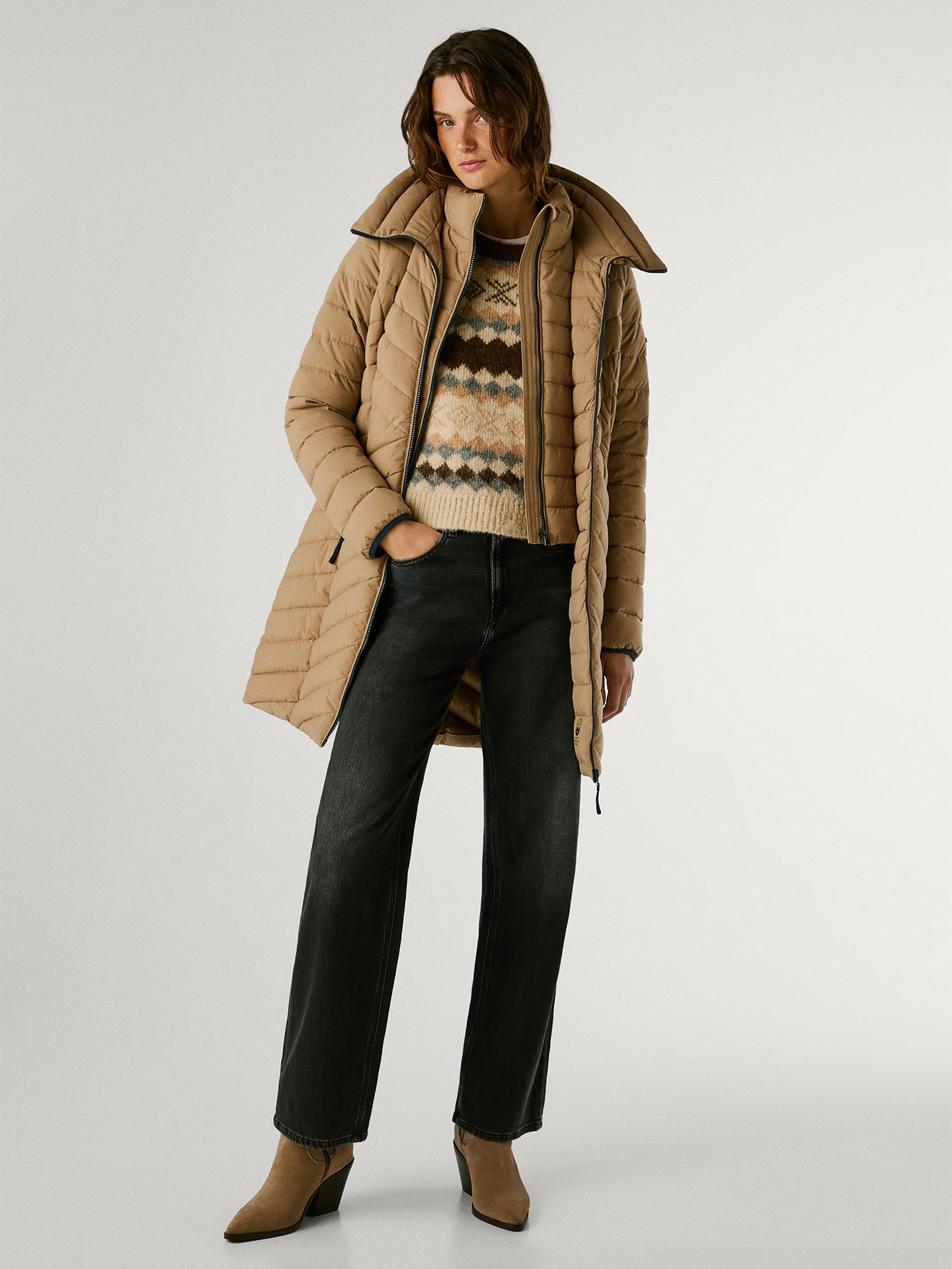 Casaco Comprido Acolchoado Sann Long