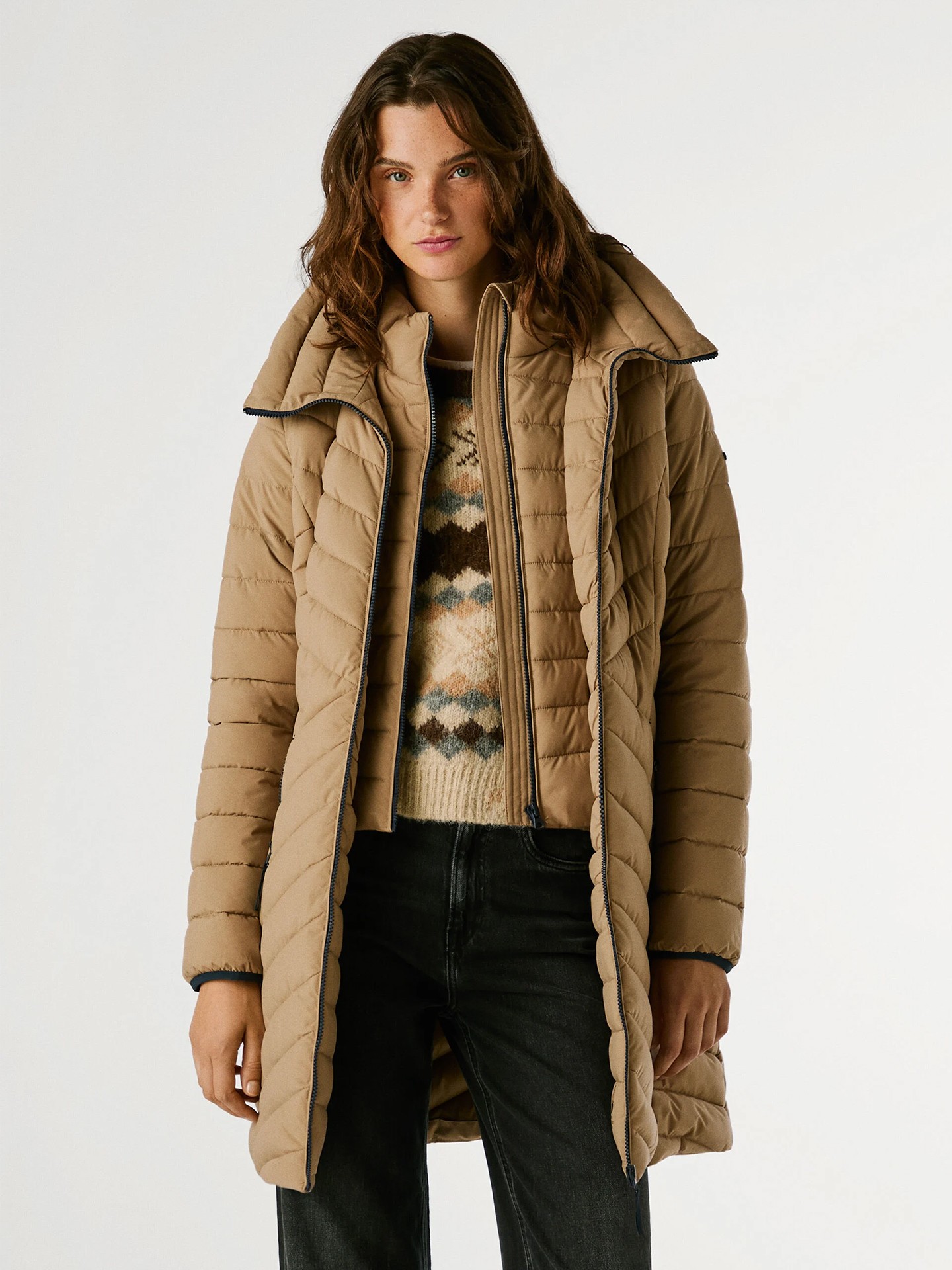 Casaco Comprido Acolchoado Sann Long