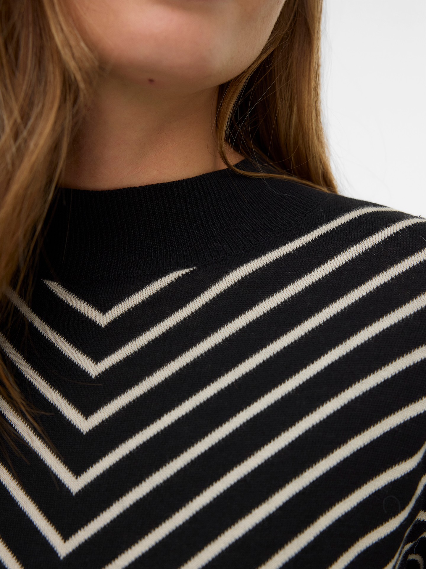 Camisola de Malha com Padrão Chevron