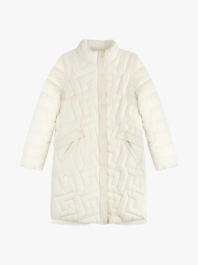 Parka Acolchoada com Gola Subida