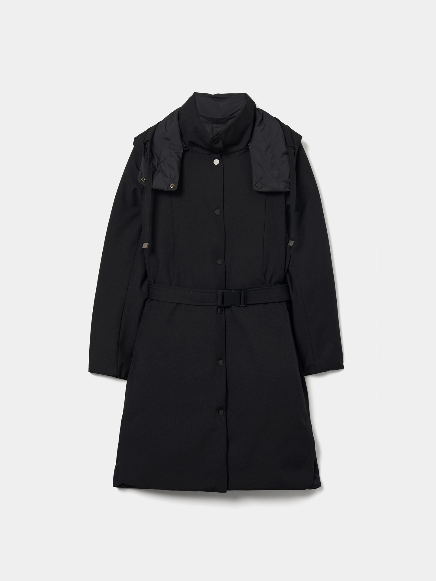 Blusão Comprido Reversível com Capuz