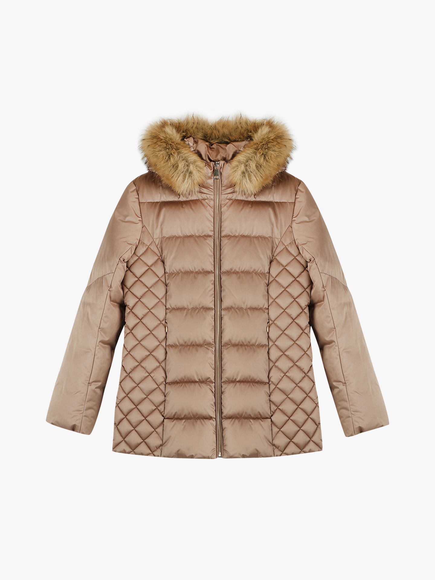 Blusão Acolchoado com Capuz de Pelo