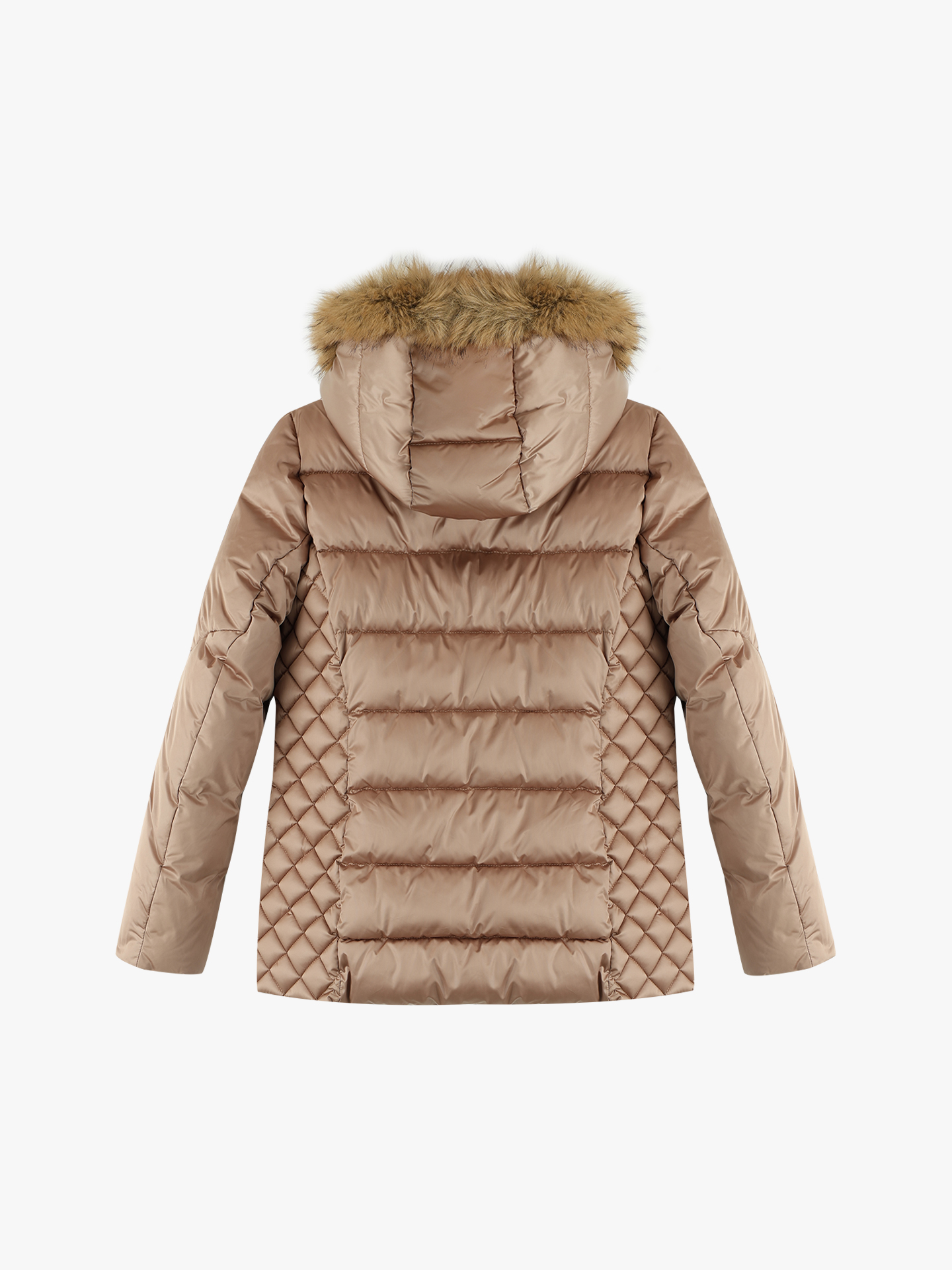 Blusão Acolchoado com Capuz de Pelo