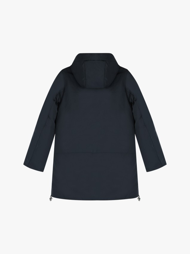 Parka Comprida com Capuz Acolchoado
